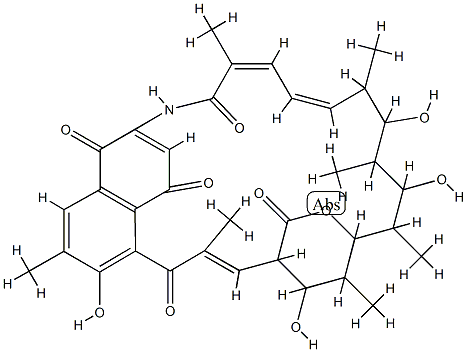 8,25,34a-Trideoxy-25,34a-epoxy-34a-oxorifamycin W 结构式