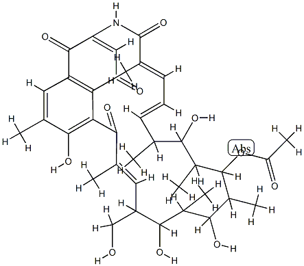8-デオキシリファマイシンW23-アセタート 化学構造式