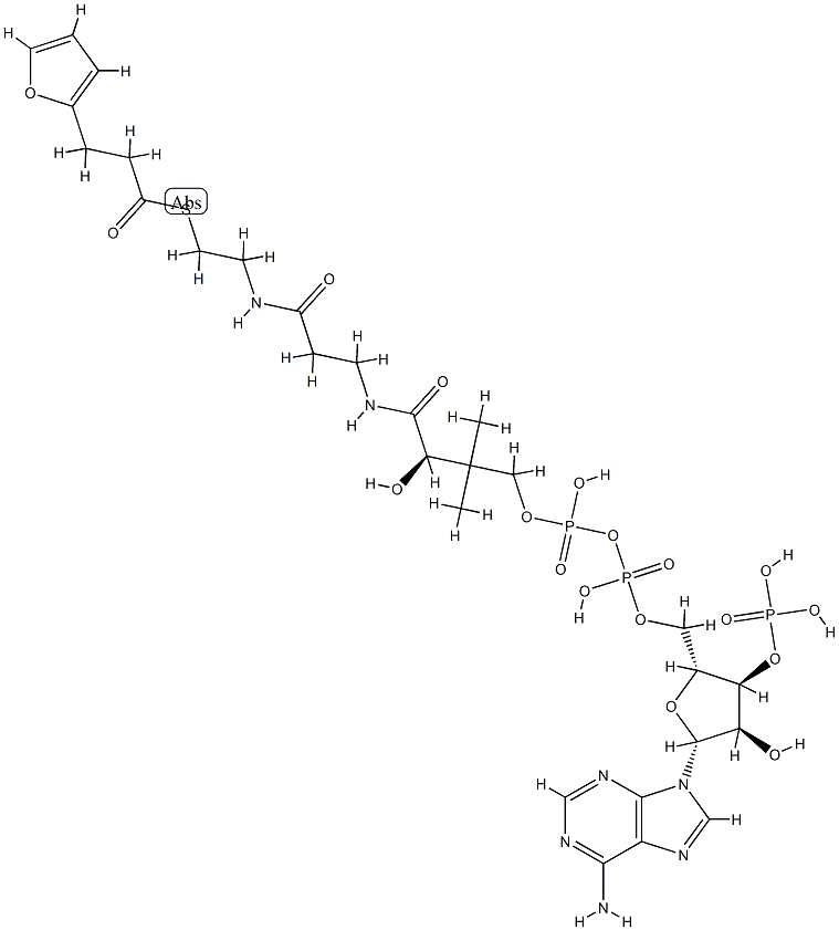 beta-(2-furyl)propionyl-coenzyme A Struktur