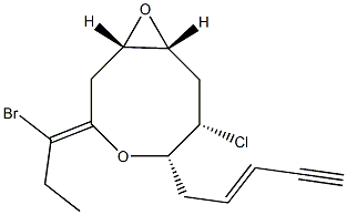 (1S,3Z,8R)-3-(1-Bromopropylidene)-6β-chloro-5β-[(E)-2-penten-4-ynyl]-4,9-dioxabicyclo[6.1.0]nonane 结构式