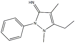 3H-Pyrazol-3-imine,5-ethyl-1,2-dihydro-1,4-dimethyl-2-phenyl-(9CI) Struktur