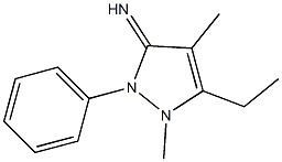 3H-Pyrazol-3-imine,5-ethyl-1,2-dihydro-1,4-dimethyl-2-phenyl-(9CI) 结构式