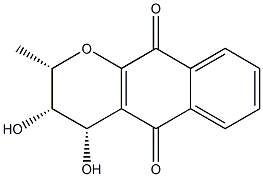 (2S)-3,4-Dihydro-3β,4β-dihydroxy-2β-methyl-2H-naphtho[2,3-b]pyran-5,10-dione Struktur