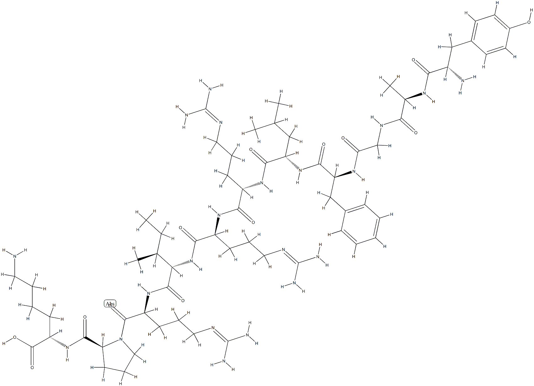 dynorphin (1-11), Ala(2)- Struktur