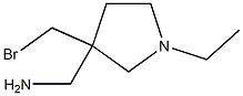 3-Pyrrolidinemethanamine,3-(bromomethyl)-1-ethyl-(9CI),754946-12-8,结构式