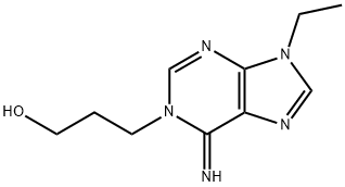 1H-Purine-1-propanol,9-ethyl-6,9-dihydro-6-imino-(9CI) Structure