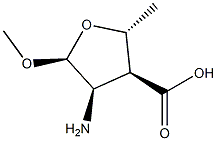 alpha-D-Ribofuranoside,methyl2-amino-3-carboxy-2,3,5-trideoxy-(9CI) 化学構造式