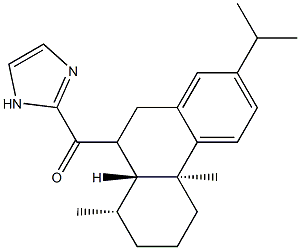 1H-Imidazol-2-yl[(4bS)-4b,5,6,7,8,8aβ,9,10-octahydro-4bα,8α-dimethyl-2-(1-methylethyl)phenanthren-9-yl] ketone Structure