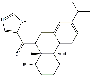 1H-Imidazol-4-yl[(4bS)-4b,5,6,7,8,8aβ,9,10-octahydro-4bα,8α-dimethyl-2-(1-methylethyl)phenanthren-9-yl] ketone Structure