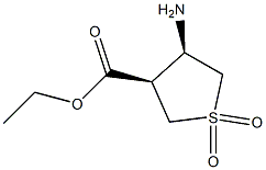 3-Thiophenecarboxylicacid,4-aminotetrahydro-,ethylester,1,1-dioxide,cis-(9CI) Structure