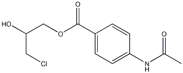 alpha-chlorohydrin mono-4-acetamidobenzoate Struktur