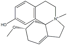 1,6-ジデヒドロ-15-ヒドロキシ-3β-メトキシ-9-メチルエリトリナン-9-イウム 化学構造式