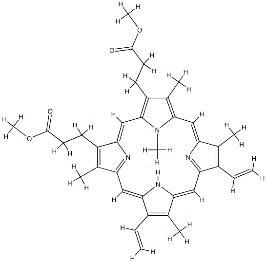 N-methylprotoporphyrin dimethyl ester,75675-52-4,结构式