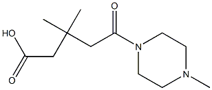 3,3-Dimethyl-5-(4-methyl-piperazin-1-yl)-5-oxo-pentanoic acid 结构式