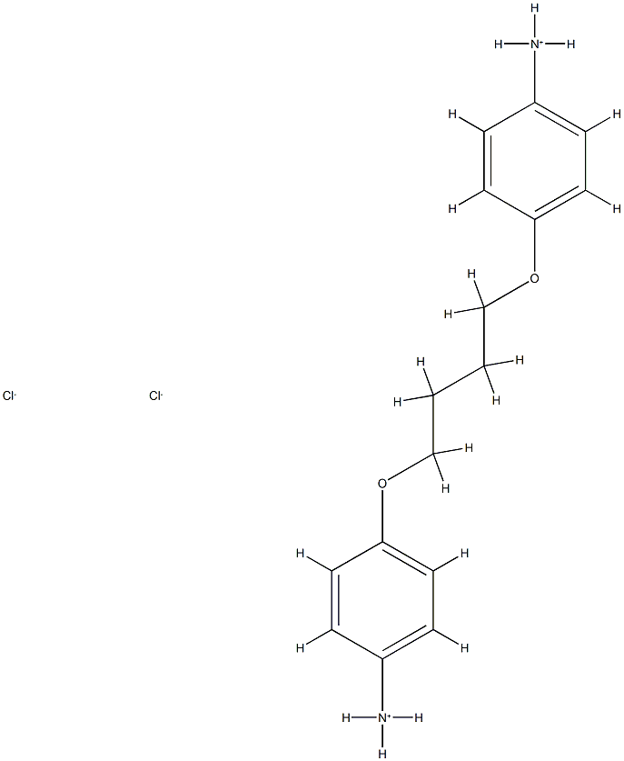 [4-[4-(4-azaniumylphenoxy)butoxy]phenyl]azanium dichloride 化学構造式