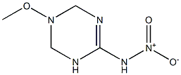 1,3,5-Triazin-2-amine,1,4,5,6-tetrahydro-5-methoxy-N-nitro-(9CI) Struktur