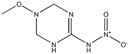 1,3,5-Triazin-2-amine,1,4,5,6-tetrahydro-5-methoxy-N-nitro-(9CI) 化学構造式