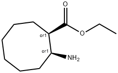 Cyclooctanecarboxylic acid, 2-amino-, ethyl ester, (1R,2S)-rel- (9CI) Struktur