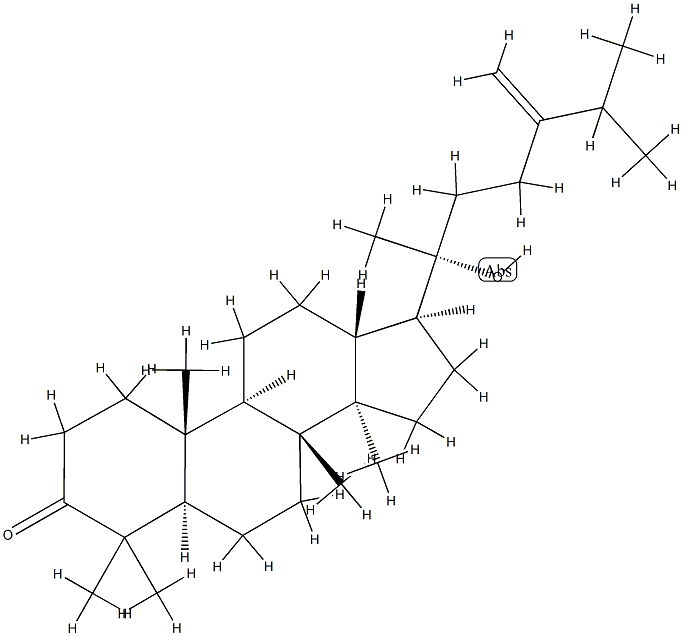 (20R)-20-Hydroxy-24-methylene-5α-dammaran-3-one Struktur