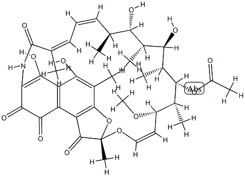 3-羟基利福霉素 S,75922-14-4,结构式