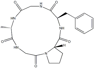 cyclo(glycyl-prolyl-phenylalanyl-glycyl-alanyl),75929-67-8,结构式