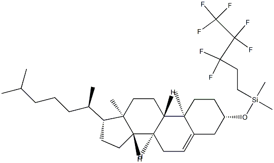 3β-[[(3,3,4,4,5,5,5-Heptafluoropentyl)dimethylsilyl]oxy]cholest-5-ene Struktur