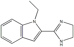 1H-Indole,2-(4,5-dihydro-1H-imidazol-2-yl)-1-ethyl-(9CI) Struktur