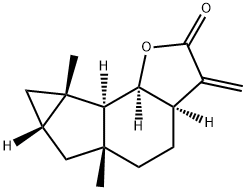 3aα,4,5,5a,6,6aβ,7,7a,7bα,7cα-Decahydro-5aβ,7aβ-dimethyl-3-methylenecycloprop[2,3]indeno[4,5-b]furan-2(3H)-one Structure