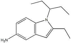 1H-Indol-5-amine,2-ethyl-1-(1-ethylpropyl)-(9CI) Struktur