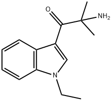 1-Propanone,2-amino-1-(1-ethyl-1H-indol-3-yl)-2-methyl-(9CI) 化学構造式
