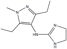 1H-Pyrazol-4-amine,N-(4,5-dihydro-1H-imidazol-2-yl)-3,5-diethyl-1-methyl-(9CI),762185-95-5,结构式