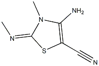5-Thiazolecarbonitrile,4-amino-2,3-dihydro-3-methyl-2-(methylimino)-(9CI) 结构式