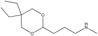 1,3-Dioxane-2-propanamine,5,5-diethyl-N-methyl-(9CI) 化学構造式
