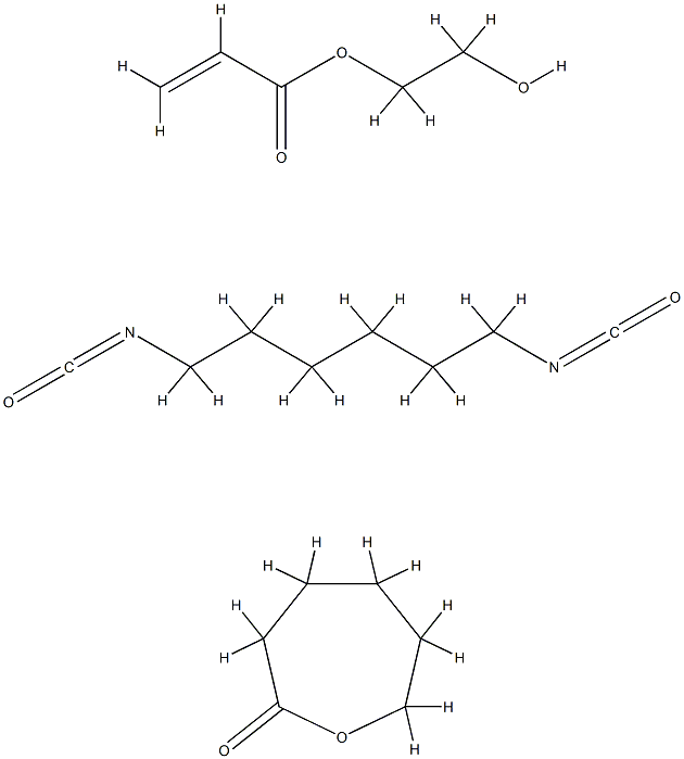 2-丙烯酸-2-羟基乙酯与1,6-二异氰酸根合和2-氧杂环庚酮的聚合物, 76246-04-3, 结构式