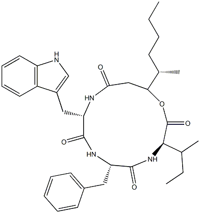 76265-41-3 N-[N-[N-(3-Hydroxy-4-methyl-1-oxooctyl)-L-tryptophyl]-L-phenylalanyl]-D-alloisoleucine λ-lactone