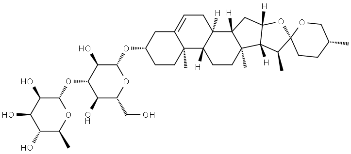 重楼皂苷 C, 76296-71-4, 结构式