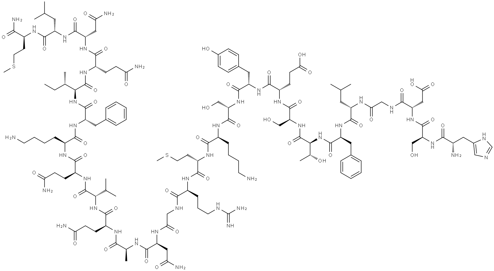 L-His-L-Ser-L-Asp-Gly-L-Leu-L-Phe-L-Thr-L-Ser-L-Glu-L-Tyr-L-Ser-L-Lys-L-Met-L-Arg-Gly-L-Asn-L-Ala-L-Gln-L-Val-L-Gln-L-Lys-L-Phe-L-Ile-L-Gln-L-Asn-L-Leu-L-Met-NH2|