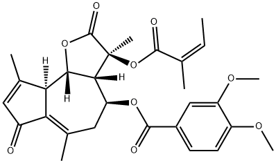 3,4-Dimethoxybenzoic acid (3S)-2,3,3aβ,4,5,7,9aα,9bβ-octahydro-3,6,9-trimethyl-3β-[[(E)-2-methyl-1-oxo-2-butenyl]oxy]-2,7-dioxoazuleno[4,5-b]furan-4β-yl ester|