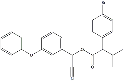 4-Bromo-α-(1-methylethyl)benzeneacetic acid cyano(3-phenoxyphenyl)methyl ester Struktur