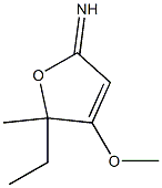 2(5H)-Furanimine,5-ethyl-4-methoxy-5-methyl-(9CI) 结构式