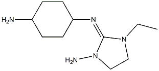 1,4-Cyclohexanediamine,N-(1-amino-3-ethyl-2-imidazolidinylidene)-,[N(E),1alpha,4bta]-(9CI) Structure