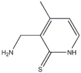 2(1H)-Pyridinethione,3-(aminomethyl)-4-methyl-(9CI) Structure