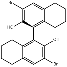 S-3,3'-二溴-5,5',6,6',7,7',8,8'-八氢-1,1'-联-2-萘酚,765278-73-7,结构式