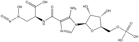 alanosyl-5-amino-4-imidazolecarboxylic acid ribonucleotide Struktur