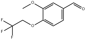 3-methoxy-4-(2,2,2-trifluoroethoxy)benzaldehyde Struktur