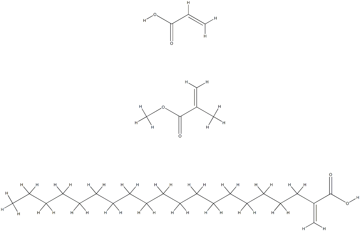 2-Propenoic acid, 2-methyl-, methyl ester, polymer with octadecyl 2-propenoate and 2-propenoic acid 结构式