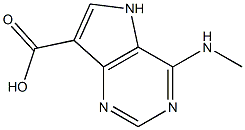 5H-Pyrrolo[3,2-d]pyrimidine-7-carboxylicacid,4-(methylamino)-(9CI) Structure