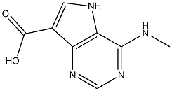 5H-Pyrrolo[3,2-d]pyrimidine-7-carboxylicacid,4-(methylamino)-(9CI) 化学構造式