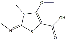 5-Thiazolecarboxylicacid,2,3-dihydro-4-methoxy-3-methyl-2-(methylimino)-(9CI) Structure