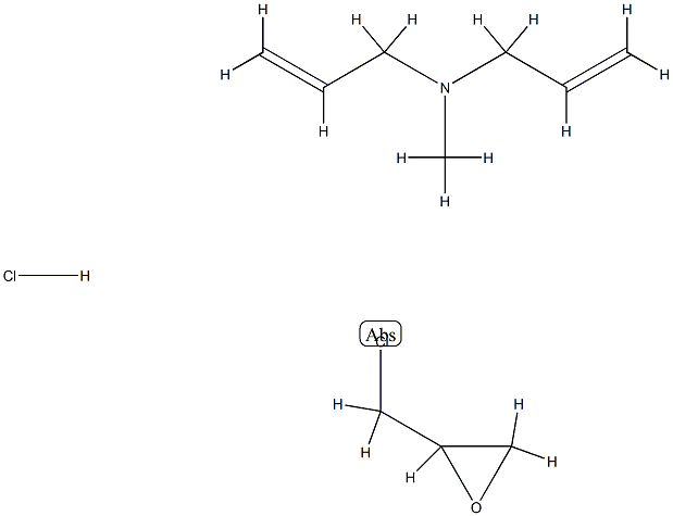 2-Propen-1-amine, N-methyl-N-2-propenyl-, hydrochloride, compd. with (chloromethyl)oxirane homopolymer Structure